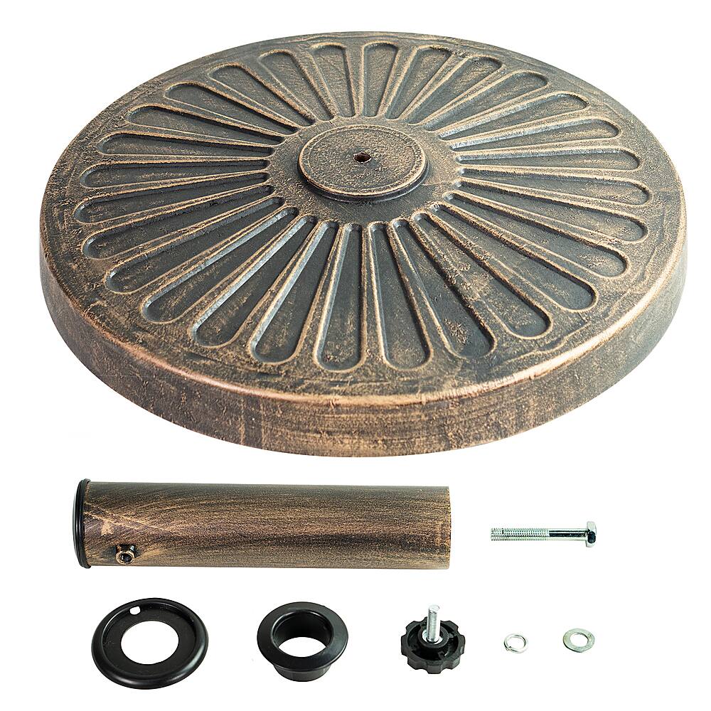 Angle View: Patio Premier - 26lb 18" Weston Composite Umbrella Stand - Bronze