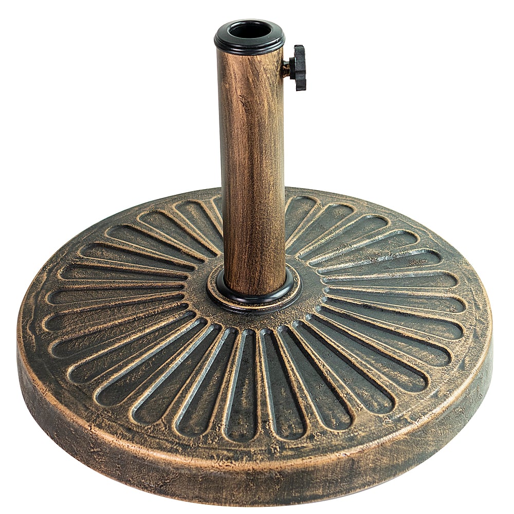 Front. Patio Premier - 26lb 18" Weston Composite Umbrella Stand - Bronze.