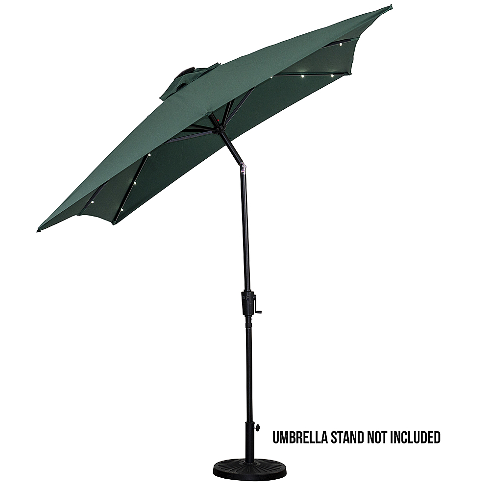 Sun Ray 9'x7' Rectangular Solar Lighted Umbrella Hunter Green 801023 - Best  Buy