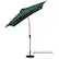Angle. Sun Ray - 9'x7' Rectangular Solar Lighted Umbrella - Hunter Green.