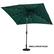 Left. Sun Ray - 9'x7' Rectangular Solar Lighted Umbrella - Hunter Green.