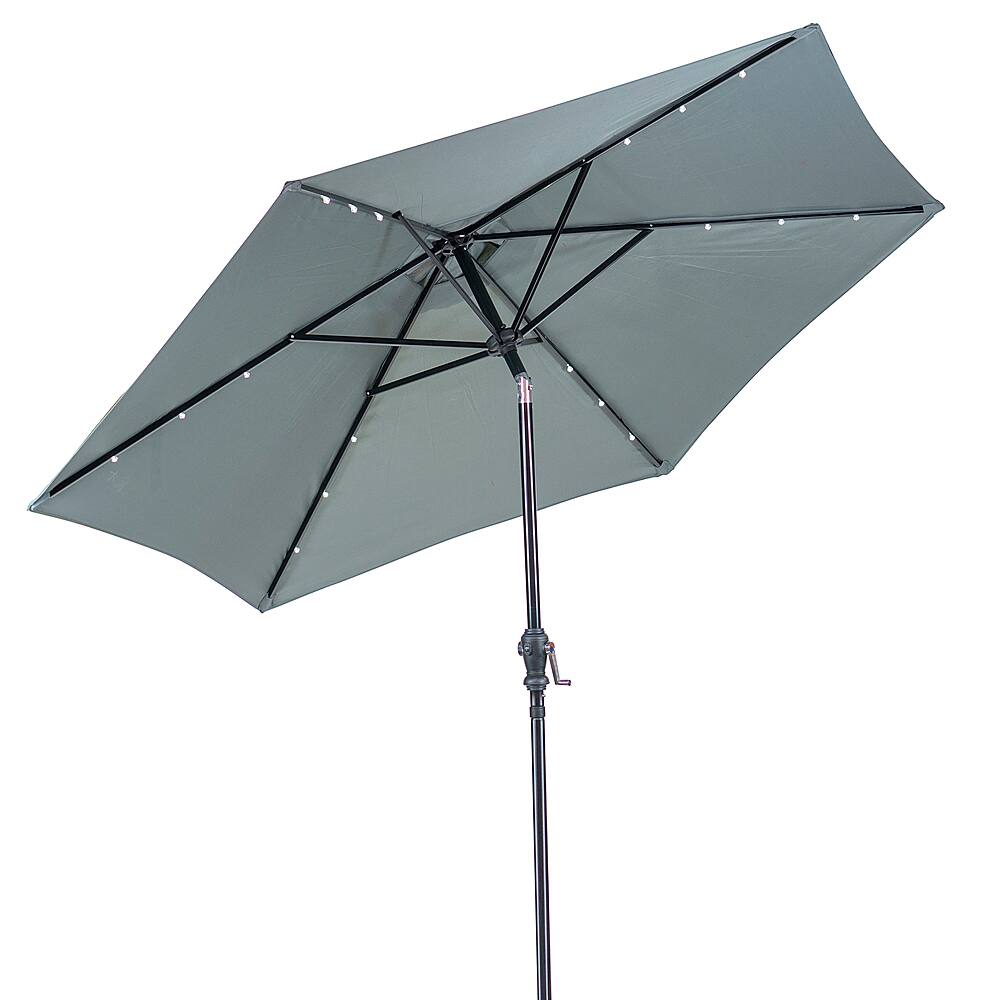 Angle View: Nature Spring - 9-Foot Easy Crank Patio Umbrella - Terracotta