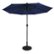 Front Zoom. Sun Ray - 9' Round Solar Lighted Umbrella - Navy Blue.