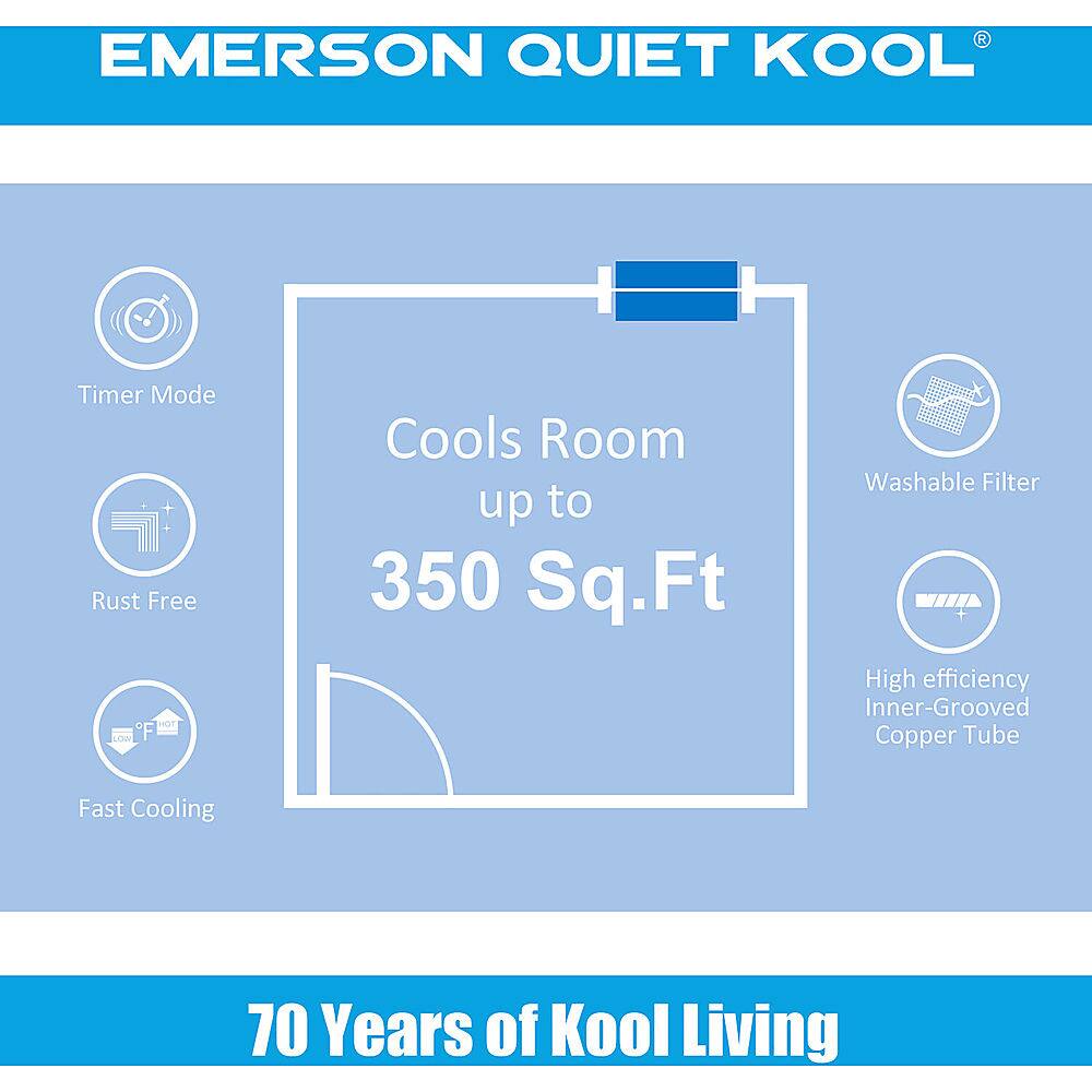 Best Buy Emerson Quiet Kool 8,000 BTU 115V SMART ThroughtheWall Air