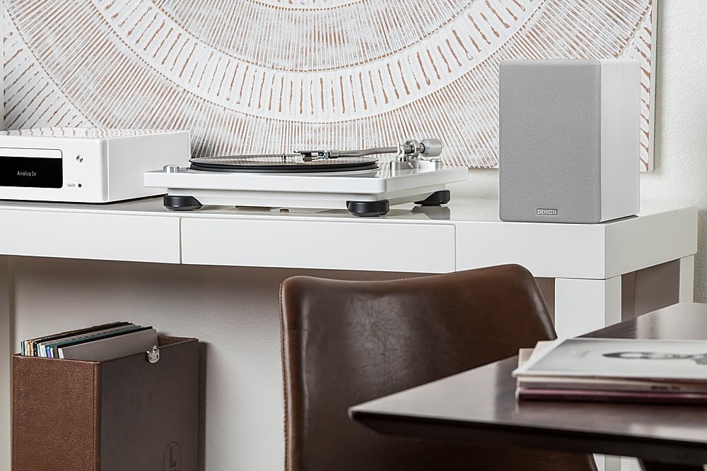 Alt View 17. Denon Electronics - Semi-Automatic Analog Turntable - White.