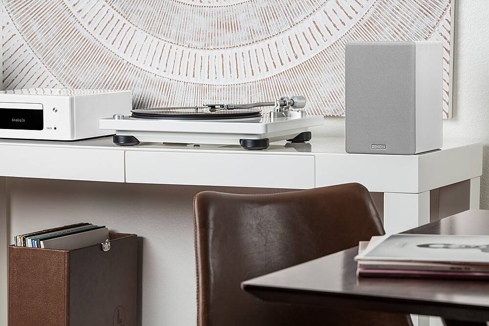 Alt View 17. Denon Electronics - Semi-Automatic Analog Turntable - White.