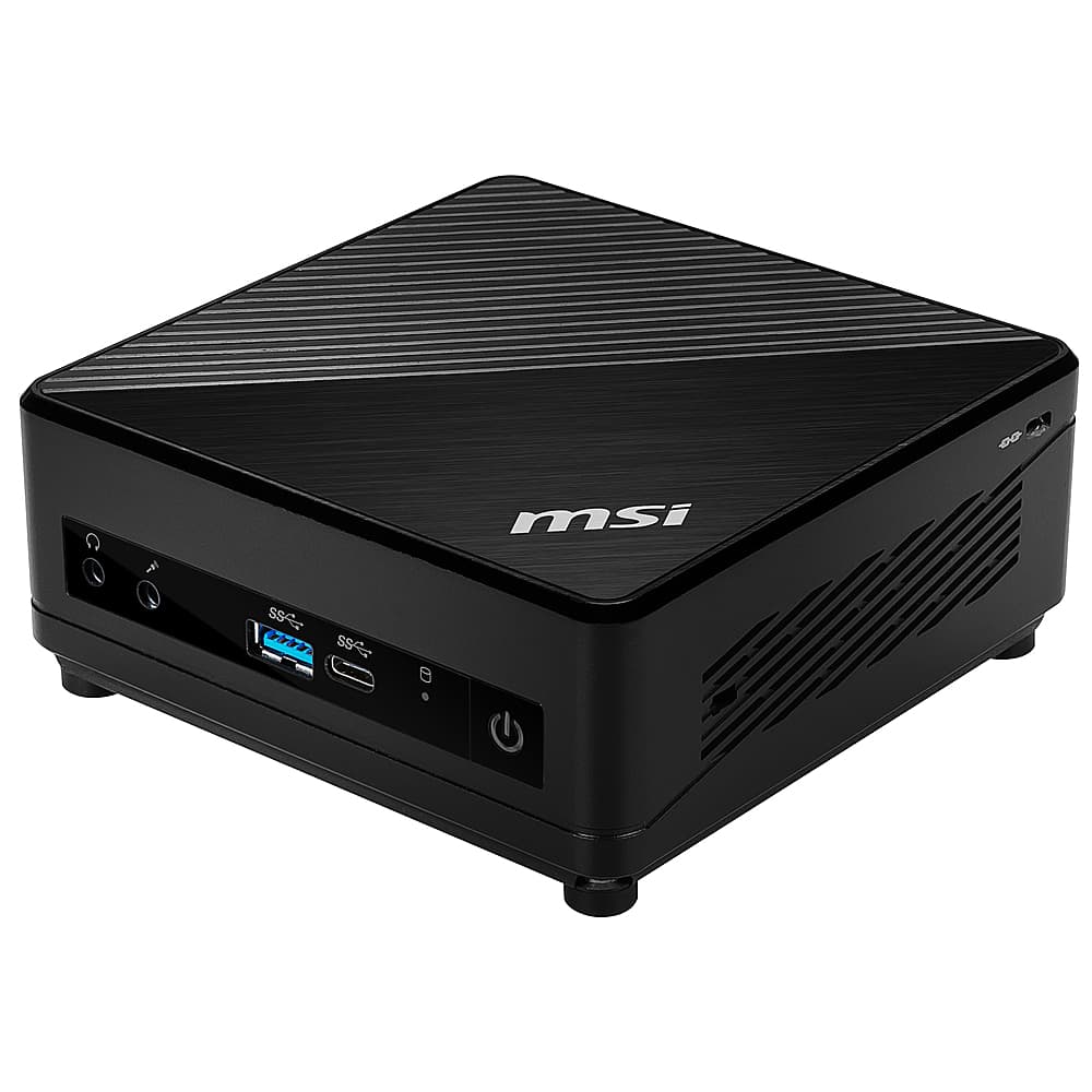 Angle View: MSI - Cubi 5 10M 207US Mini PC - i5-10210U - 8GB Memory - 256GB Solid State Drive - Win10 Pro - Black