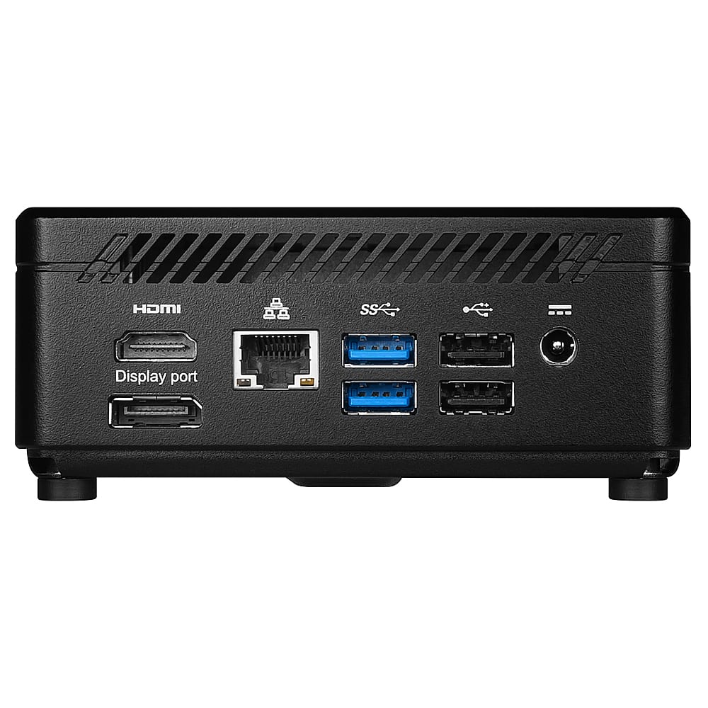 Back View: MSI - Cubi 5 10M 207US Mini PC - i5-10210U - 8GB Memory - 256GB Solid State Drive - Win10 Pro - Black