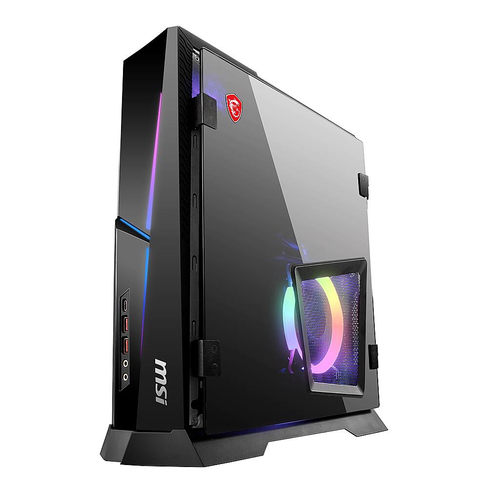 Left View: MSI - Trident AS 10TG 1681US Gaming Desktop i7-10700F RTX 3060 16GB 1TB SSD VR-Ready Win10 - Black