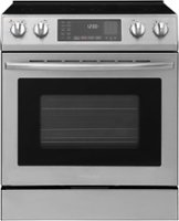 Insignia™ - 4.8 Cu. Ft. Slide-In Electric Convection Range with Self Clean and Air Fry - Stainless Steel - Front_Zoom