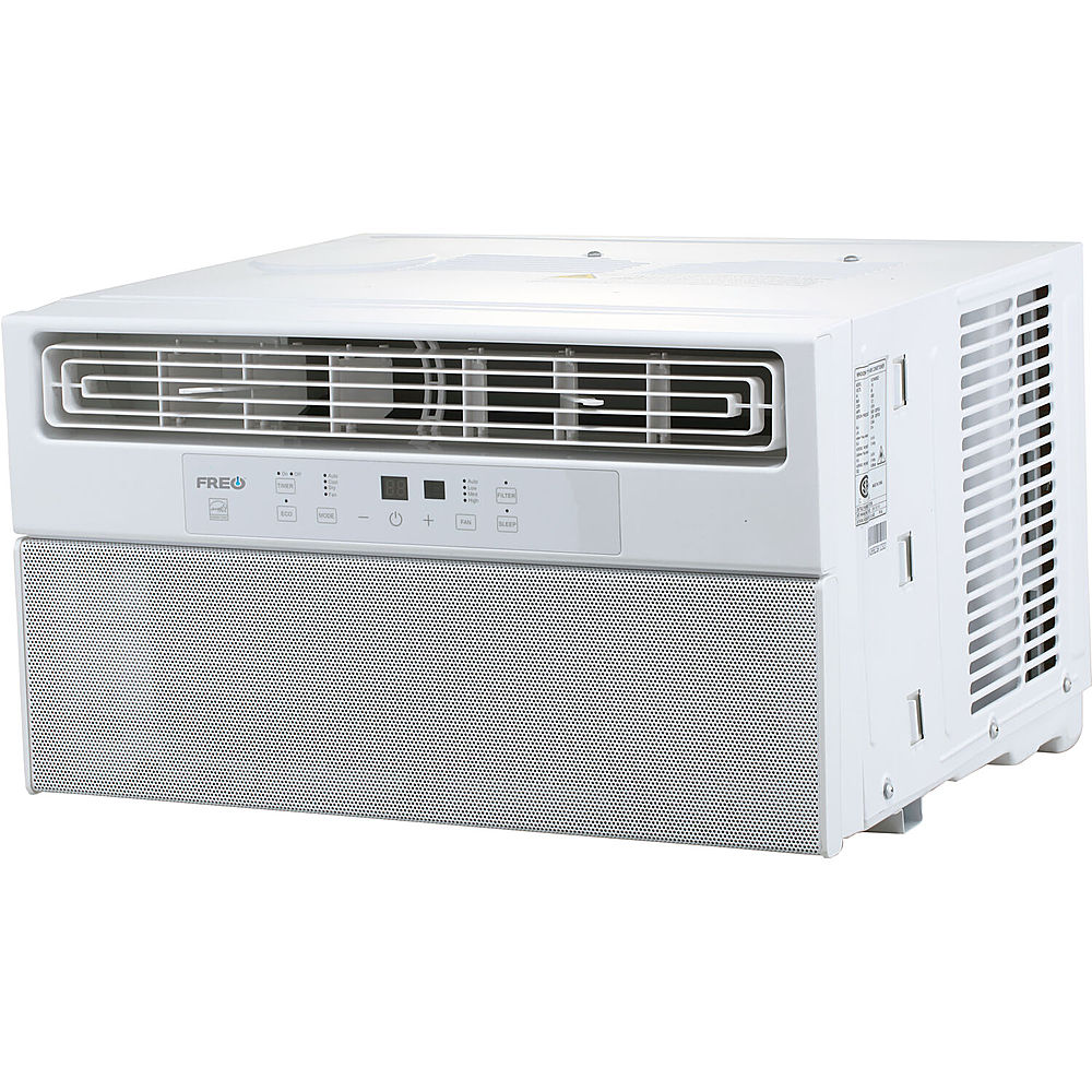 Left View: Freo - 8,000 BTU Ultra Quiet Window Air Conditioner - White