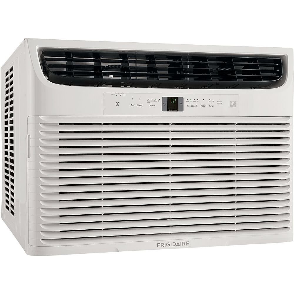 Left View: Frigidaire - 1,300 Sq. Ft. 22,000 BTU Window-Mounted Air Conditioner with Remote Control - White