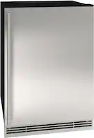 U-Line - 1 Class 4.2 Cu. Ft. Undercounter Refrigerator with Ice Maker - Stainless Steel - Angle_Zoom