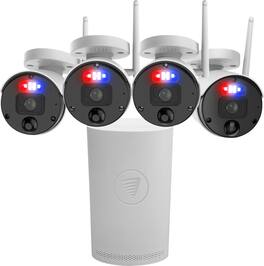 Swann - Professional 8-Channel, 4-Camera 4K WiFi 1TB NVR Security Surveillance System w/ Human, Vehicle & Sound Detection - White