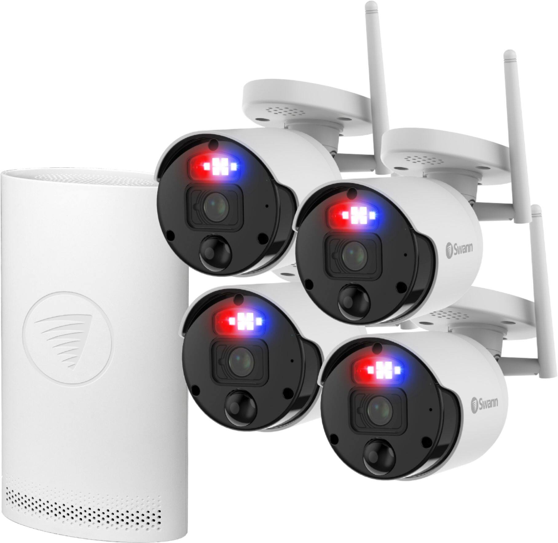 Alt View 11. Swann - Professional 8-Channel, 4-Camera 4K WiFi 1TB NVR Security Surveillance System w/ Human, Vehicle & Sound Detection - White.