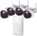 Left Zoom. Swann - Professional 8-Channel, 4-Camera 4K WiFi 1TB NVR Security Surveillance System w/ Human, Vehicle & Sound Detection - White.