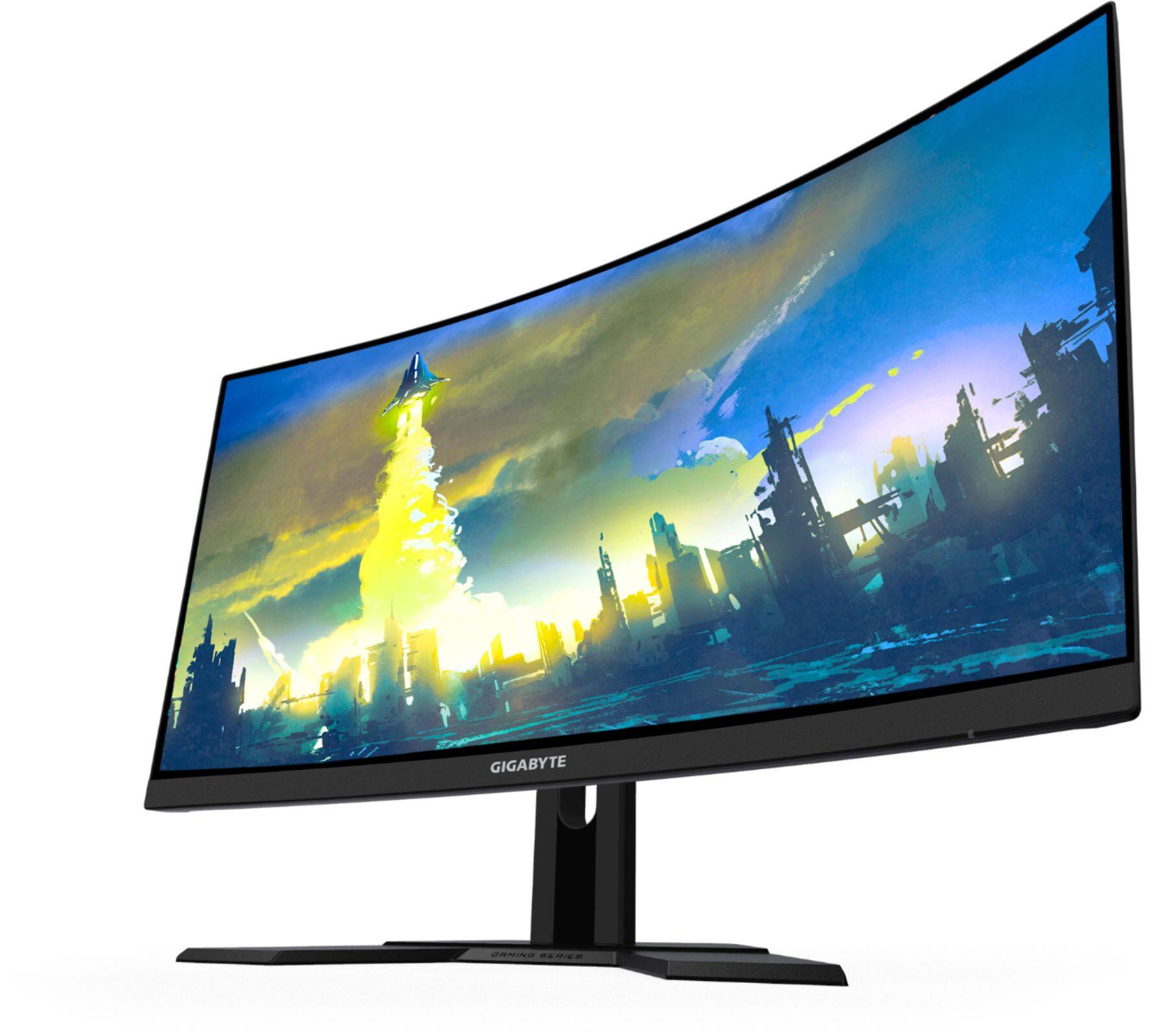Alt View 1. GIGABYTE - G27FC A 27" LED Curved FHD FreeSync Premium Gaming Monitor (HDMI, DisplayPort, USB) - Black.