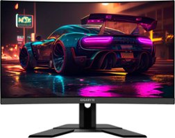 GIGABYTE G27QC A 27" LED Curved QHD Adaptive Sync Gaming Monitor with HDR (HDMI, DisplayPort, USB) - Black - Front_Zoom