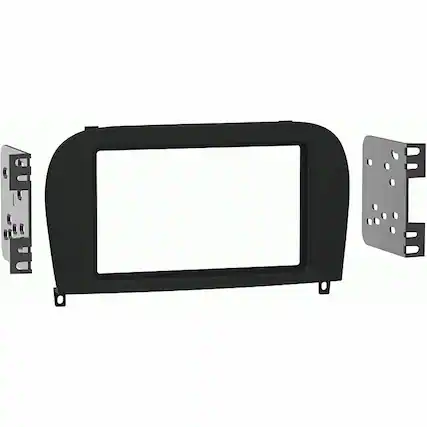Angle. Metra - Dash Kit for Select 2003-2008 Mercedes-Benz SL DIN DDIN - Matte Black.