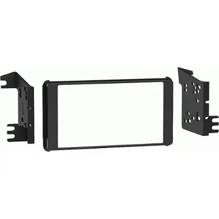 Angle. Metra - Dash Kit for Select 2017-2023 Mitsubishi Mirage DDIN - Black.