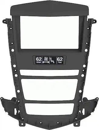 Front. Metra - Dash Kit for Select 2010-2012 Cadillac SRX Vehicles - Black With Silver.