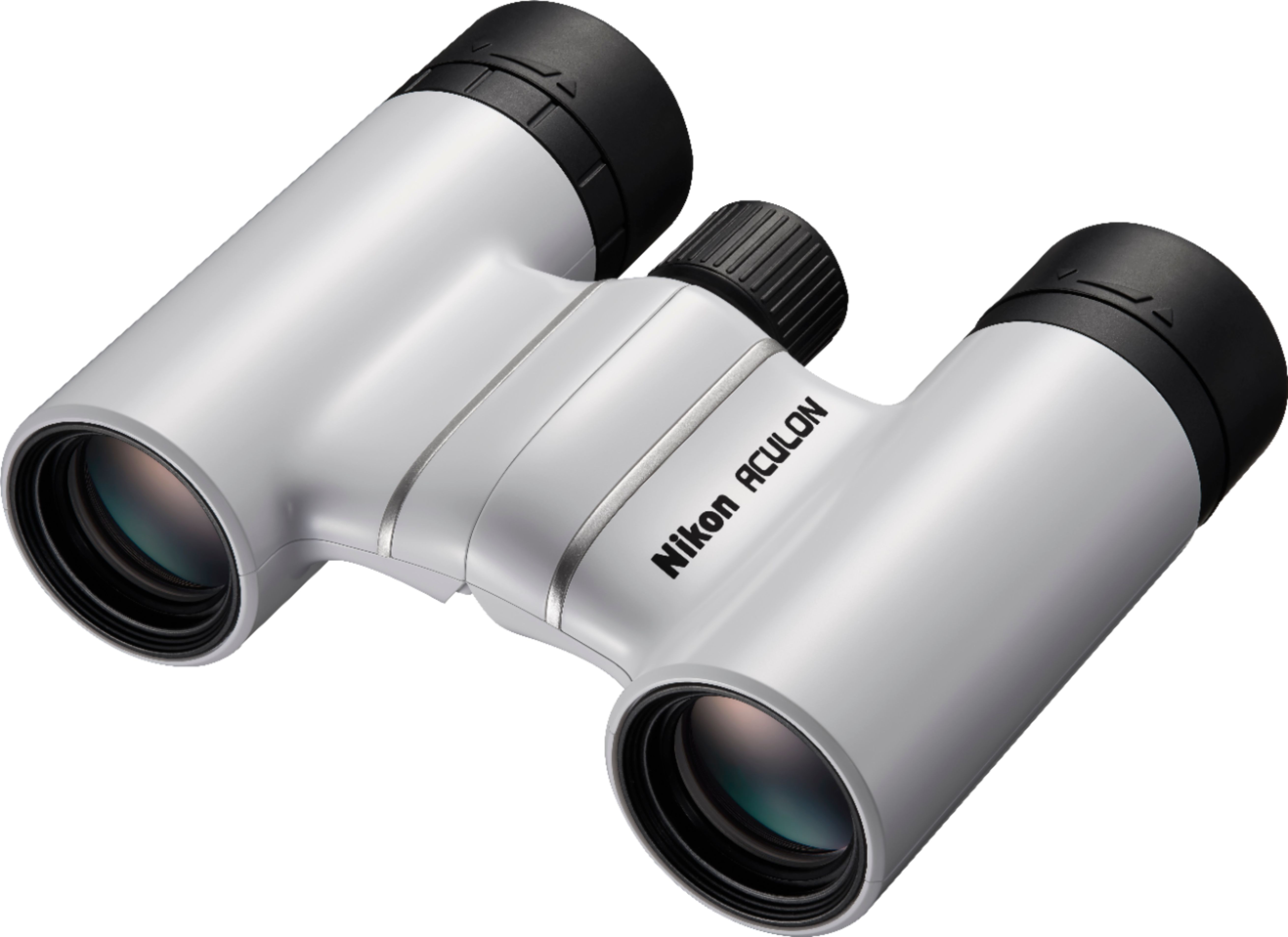 Angle View: Nikon - Aculon T02 8 x 21 Compact Binoculars - White