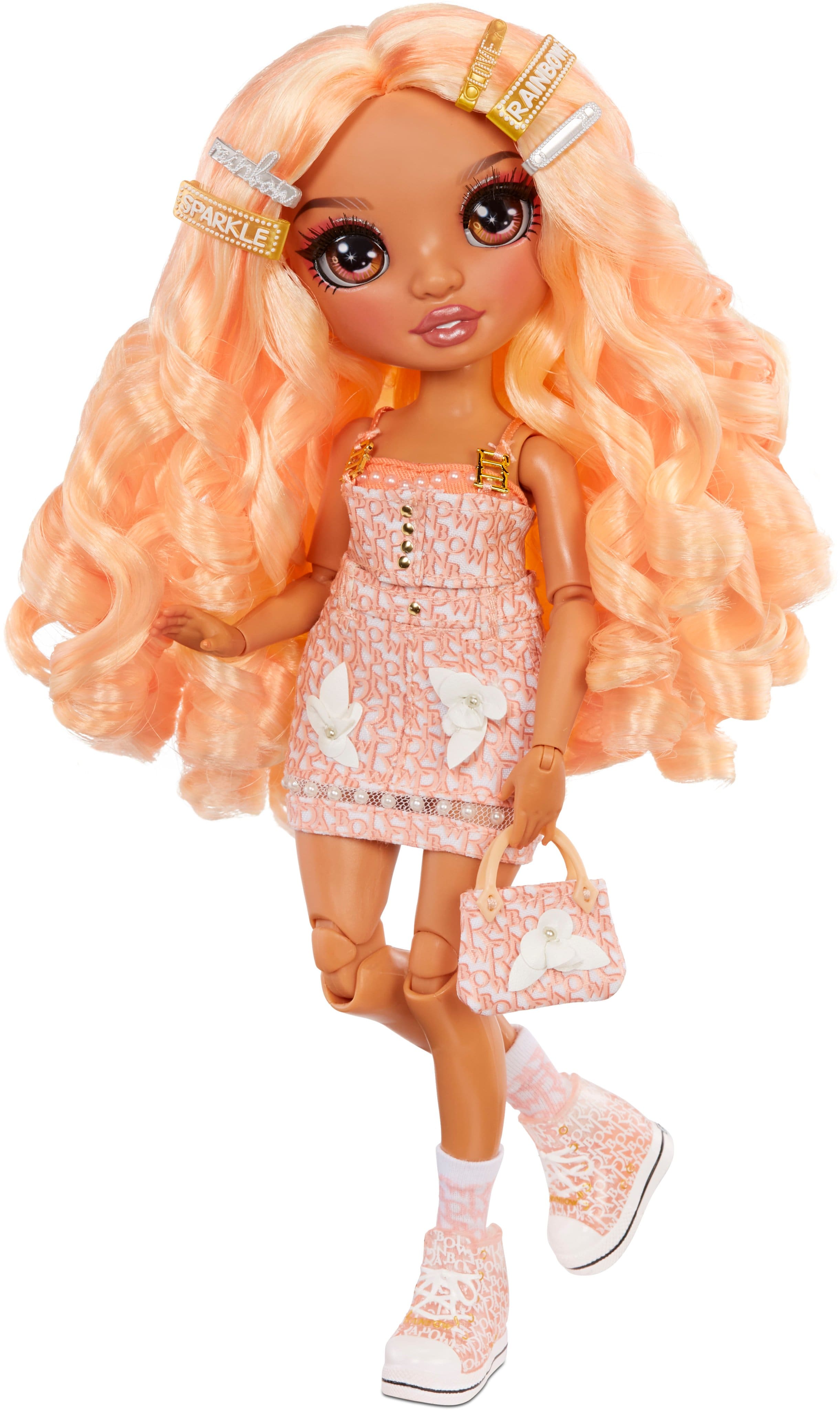 Front. Rainbow High - Rainbow High Fashion Doll- Georgia Bloom (Peach).