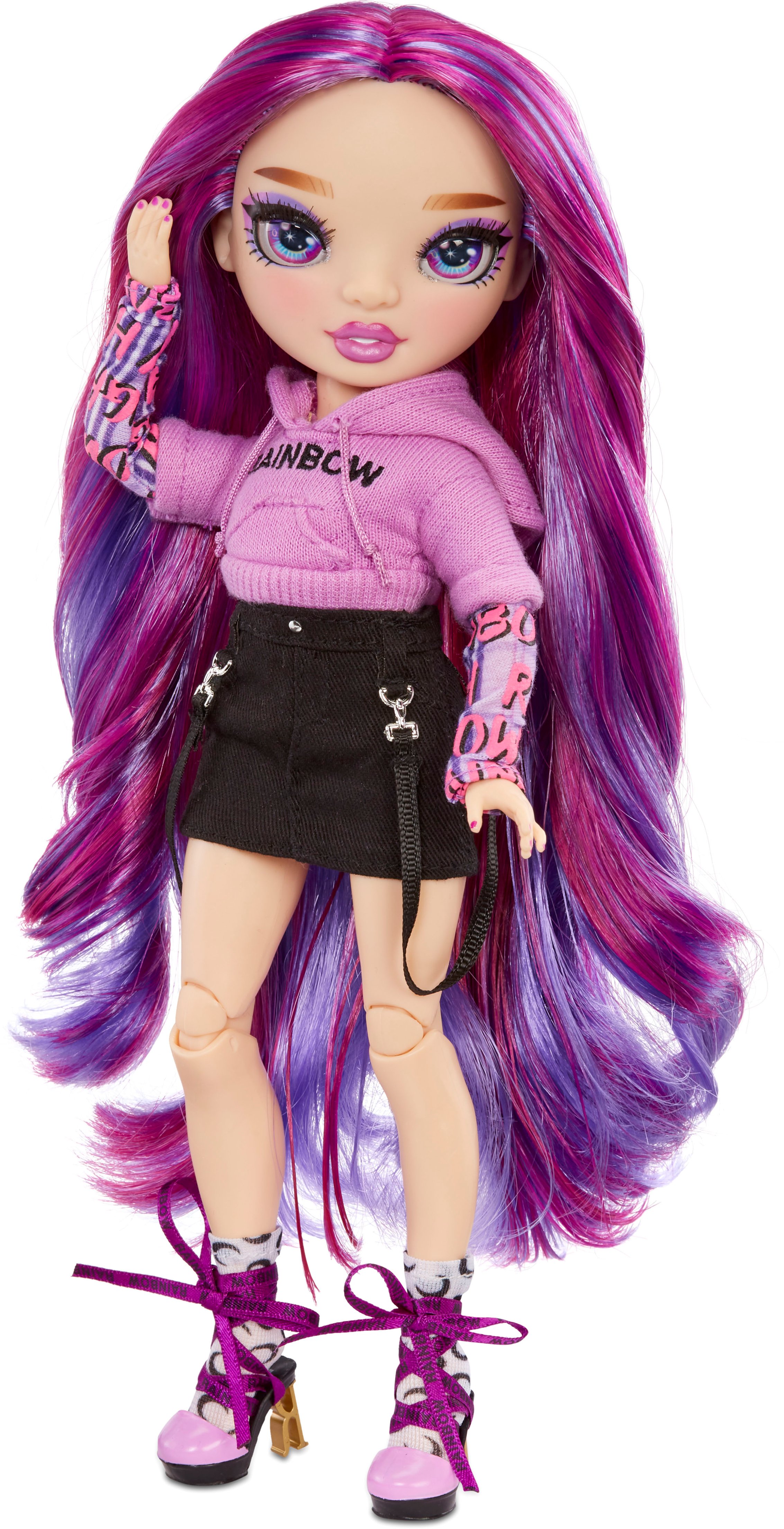 Rainbow High Series 3 EMI Vanda Fashion Doll – Orchid (Deep Purple) with 2  Designer Outfits to Mix & Match with Accessories, Gift for Kids and