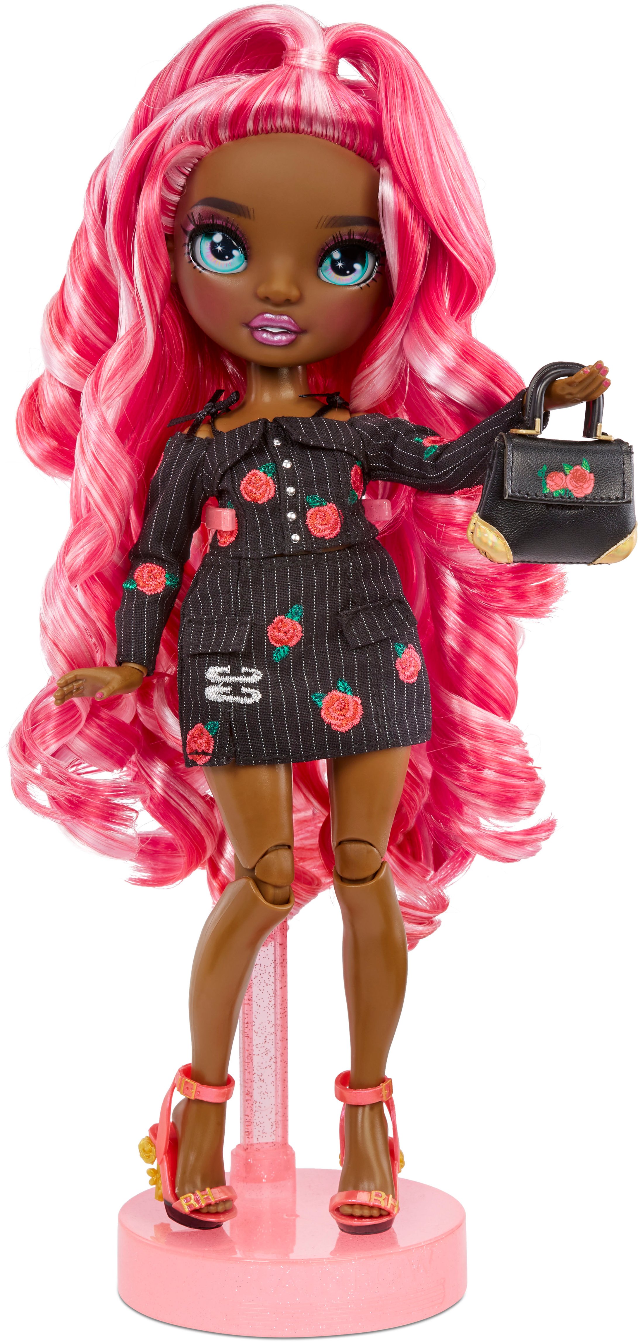 Left View: Rainbow High Fashion Doll- Daria Roselyn (Rose)