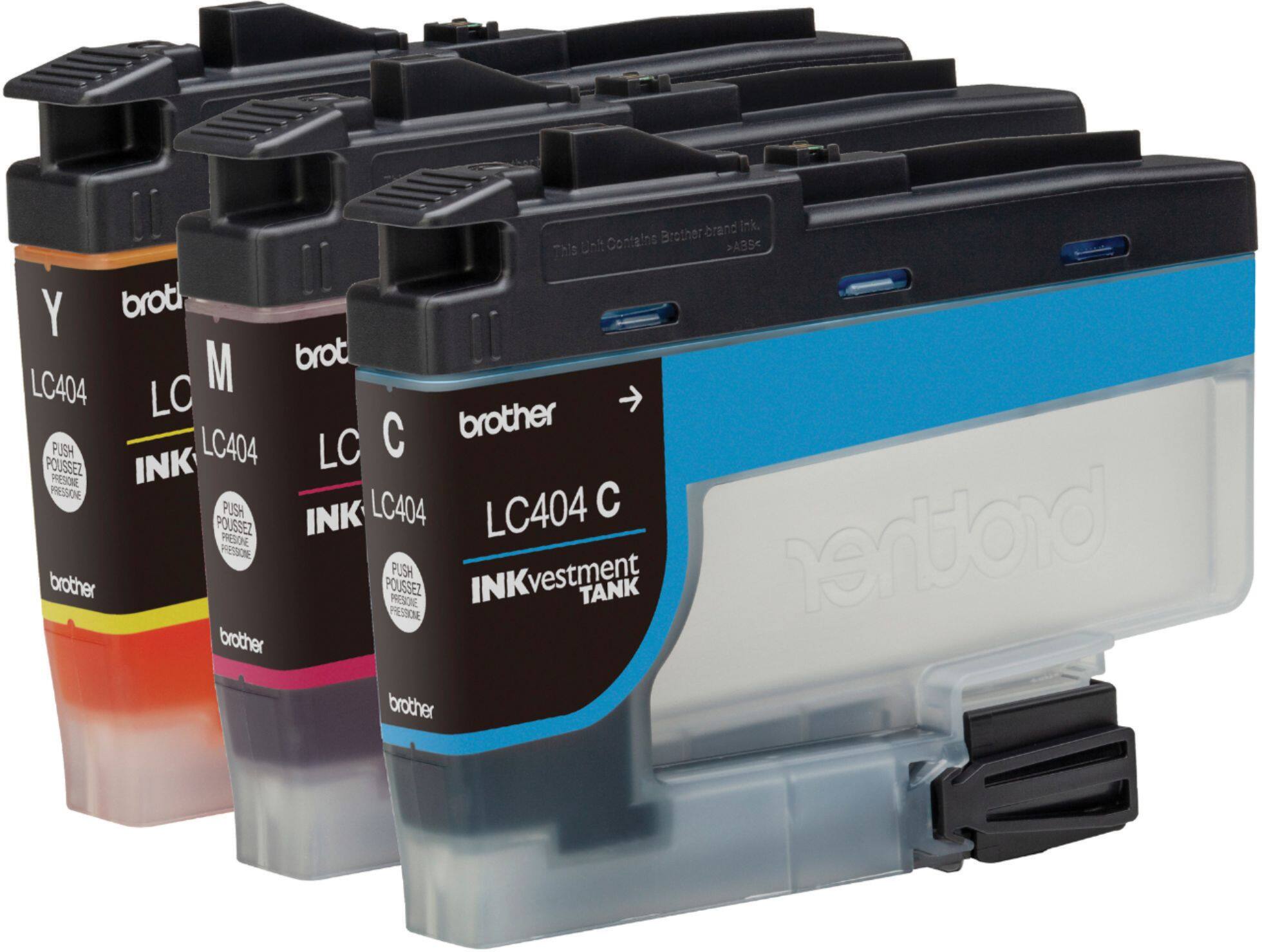 Alt View 14. Brother - LC404 3PK 3-Pack INKvestment Tank Ink Cartridges - Cyan/Magenta/Yellow.