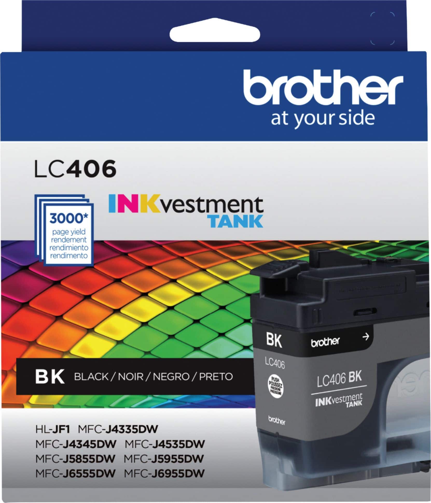 Alt View 11. Brother - LC406BK INKvestment Tank Ink Cartridge - Black.