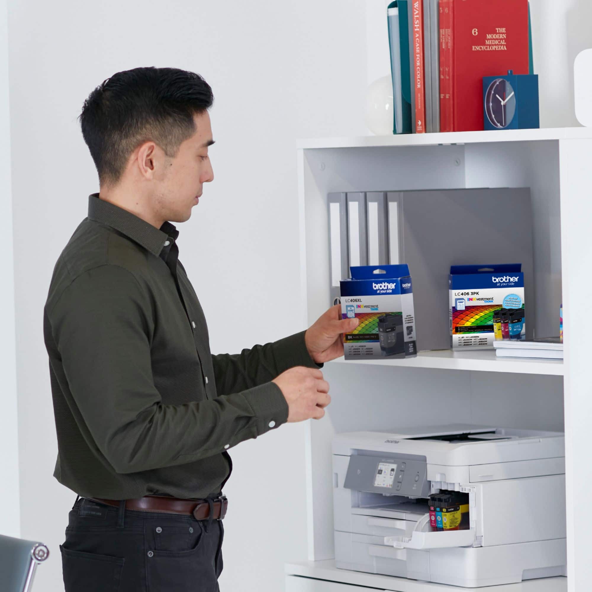 Alt View 18. Brother - LC406BK INKvestment Tank Ink Cartridge - Black.