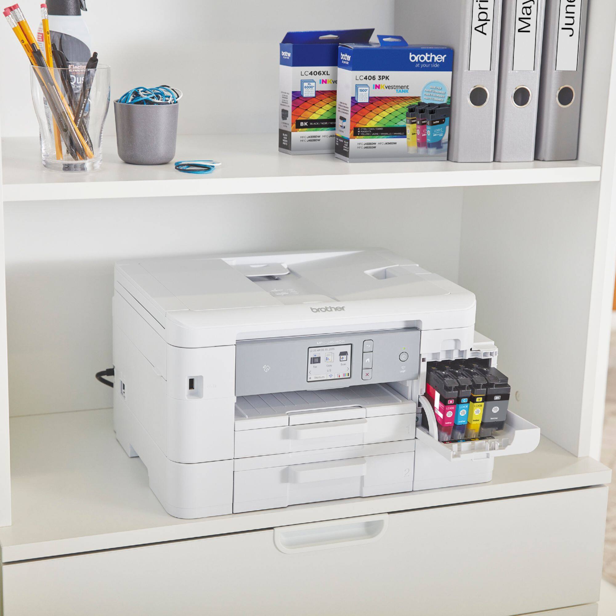 Alt View 12. Brother - LC406 3PK 3-Pack INKvestment Tank Ink Cartridges - Cyan/Magenta/Yellow.