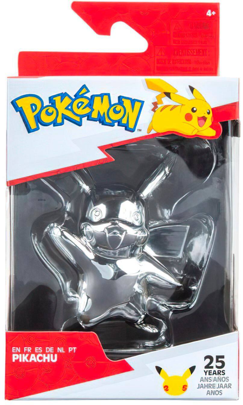 Pokémon Figuras Plateadas 25 Aniversario Colección Jazwares