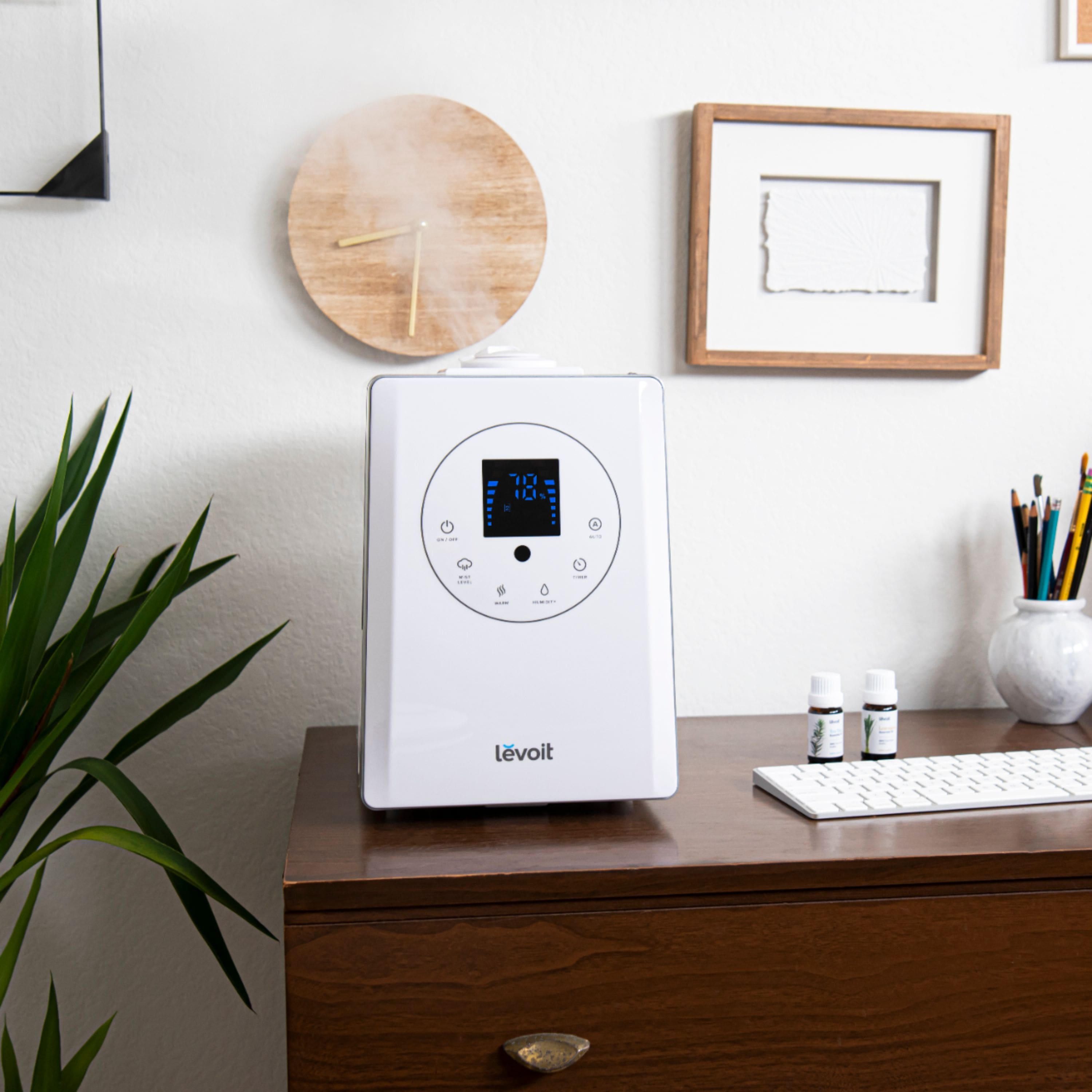 Back. Levoit - Aerapy Hybrid 1.6 Gal Ultrasonic Humidifier - White.