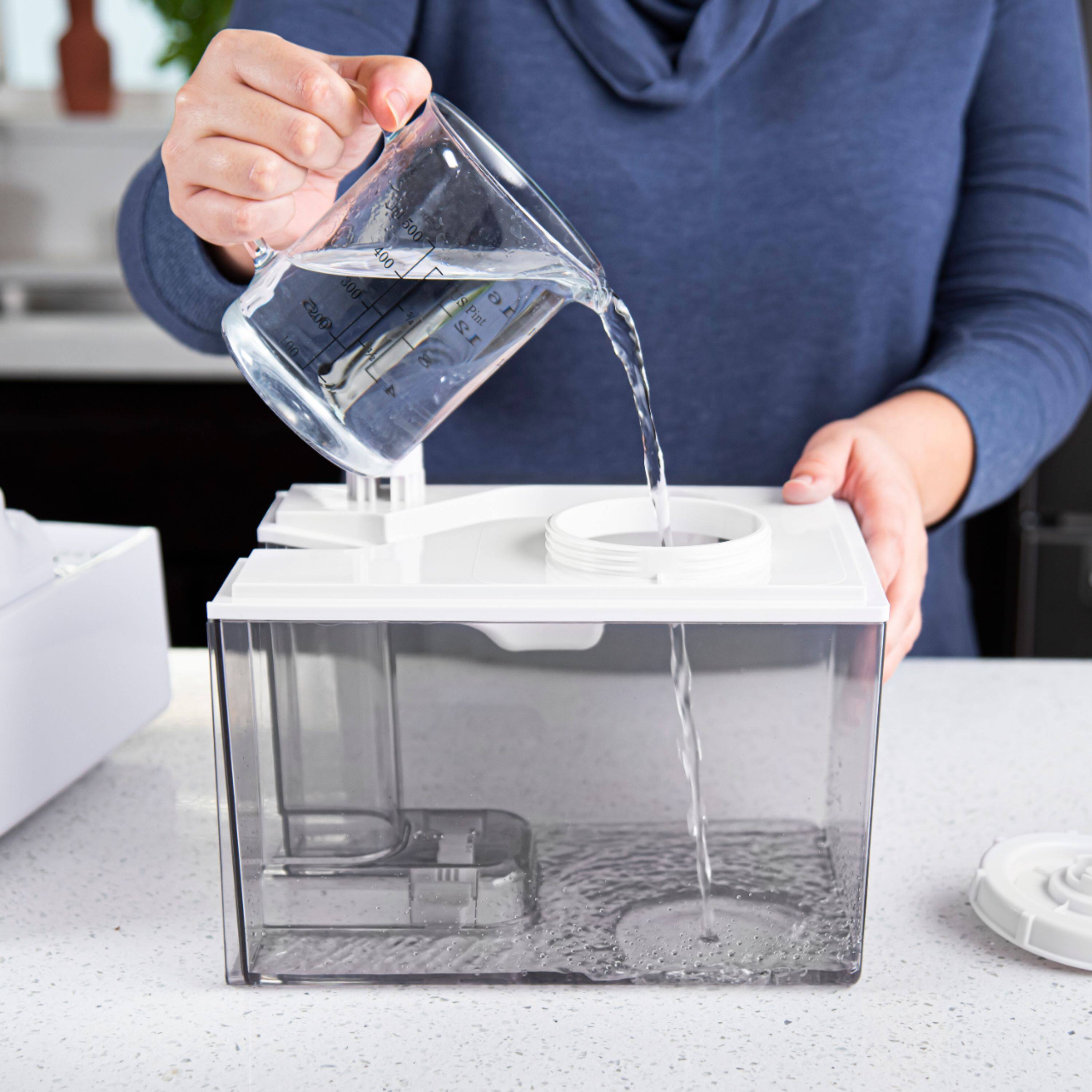 Top. Levoit - Aerapy Hybrid 1.6 Gal Ultrasonic Humidifier - White.