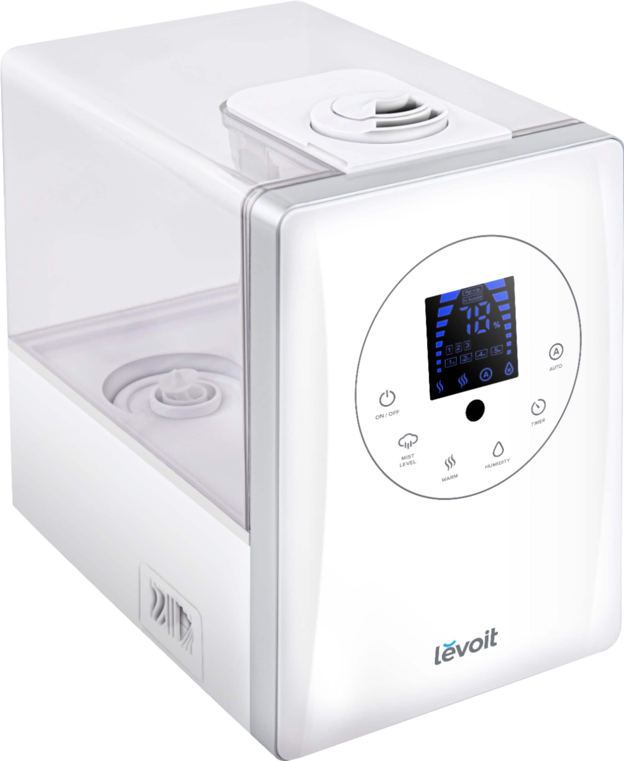 Left. Levoit - Aerapy Hybrid 1.6 Gal Ultrasonic Humidifier - White.