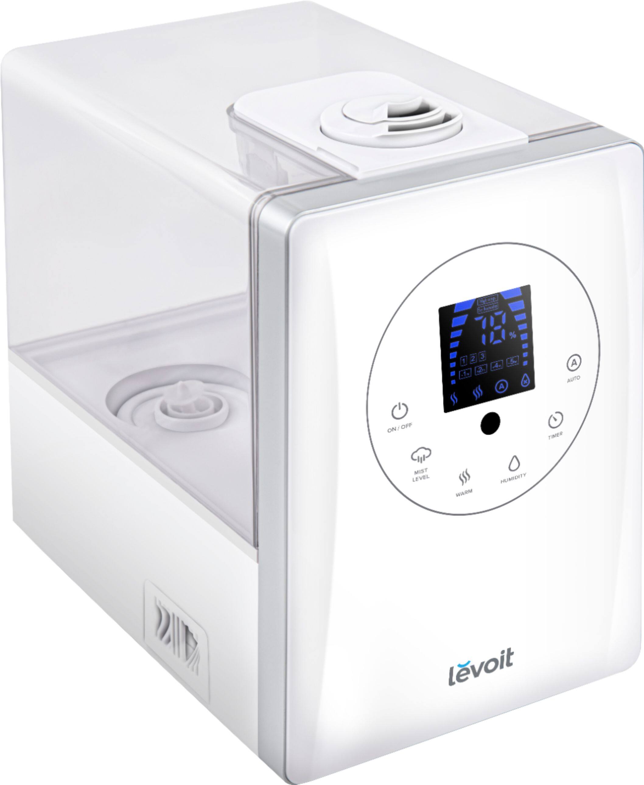 Left. Levoit - Aerapy Hybrid 1.6 Gal Ultrasonic Humidifier - White.
