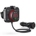 Angle. Rexing - FMT2 Bluetooth FM Transmitter Hands-Free Car Kit with QC3.0 and Smart 2.4A Dual USB Ports - Black.