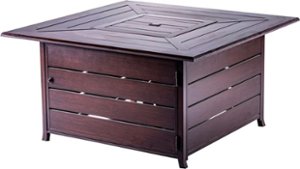 Legacy Heating - 45-Inch Square Fire Table - Brown - Front_Zoom