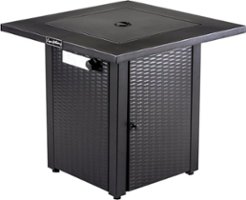 Legacy Heating - 28-Inch Square Fire Table - Black - Front_Zoom