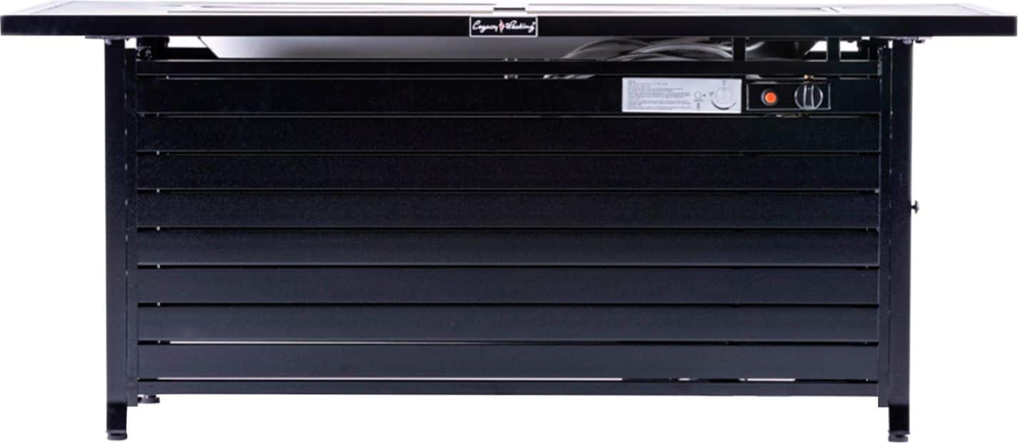 Front. Legacy Heating - Rectangular Fire Pit Table - Black.