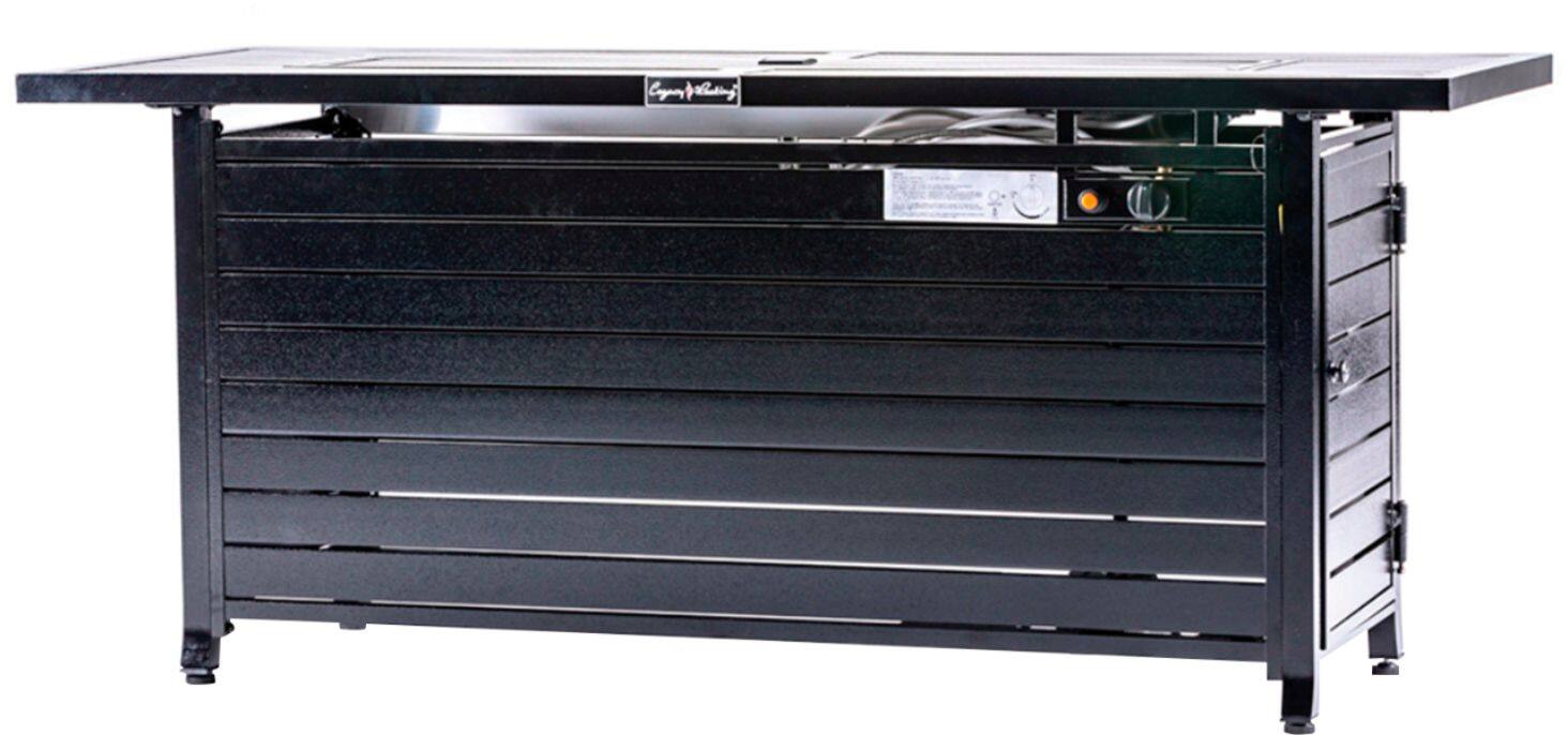 Alt View 11. Legacy Heating - Rectangular Fire Pit Table - Black.