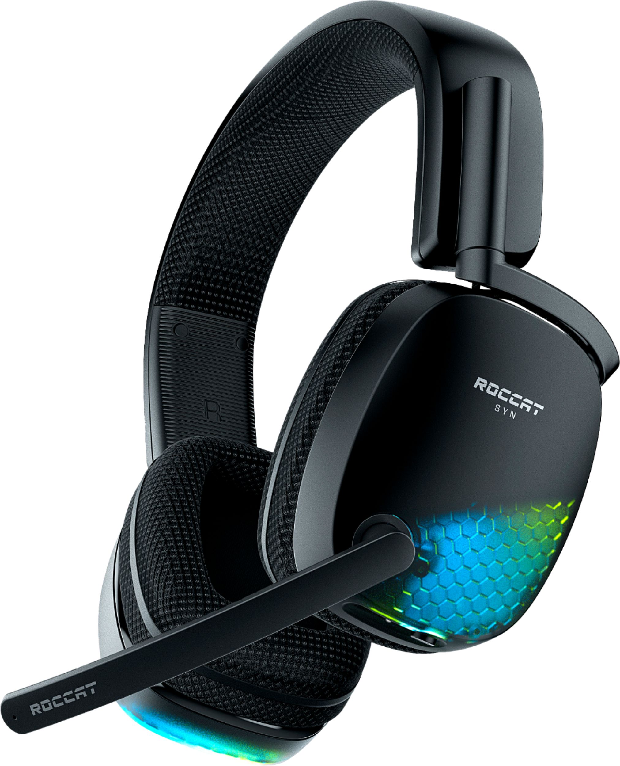 Manoeuvreren Trots compressie ROCCAT Syn Pro Air Lightweight RGB Wireless 3D Audio Surround Sound Gaming  Headset for PC with AIMO Lighting, 24-Hour Battery Black ROC-14-150-01 -  Best Buy
