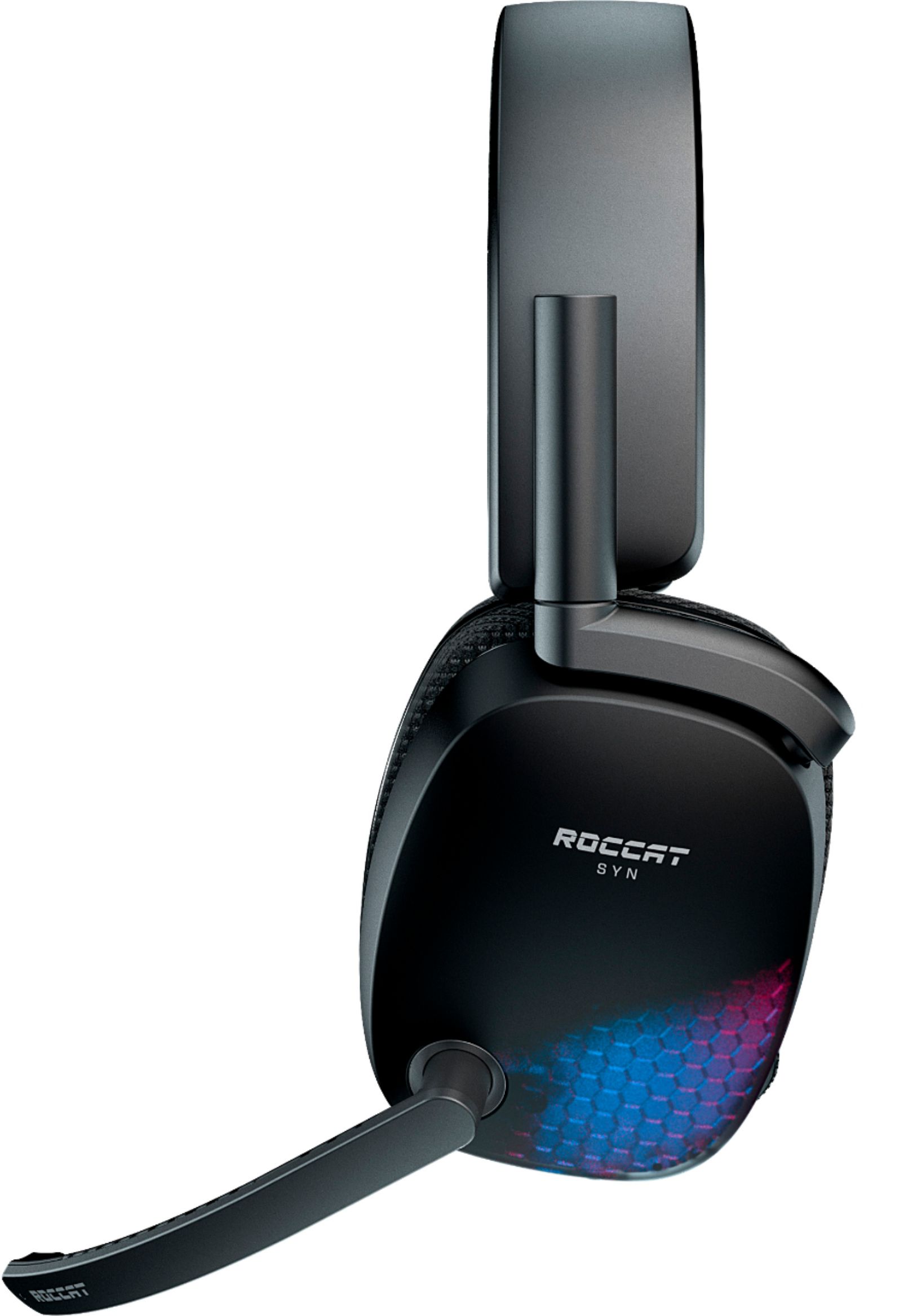 ROCCAT Syn Pro Air Wireless Lightweight PC Gaming Headset with 3D Audio Surround Sound and All-Day Battery Life RGB AIMO Lighting Black 