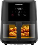Angle Zoom. Chefman - TurboFry Touch 8 Qt Window Basket Air Fryer - Black.
