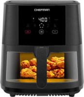 Chefman - TurboFry Touch 8 Qt Window Basket Air Fryer - Black - Angle_Zoom