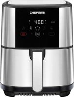Chefman Digital 5 Qt. Air Fryer with 4 Cooking Presets & Shake Reminder - Silver/Black - Angle_Zoom