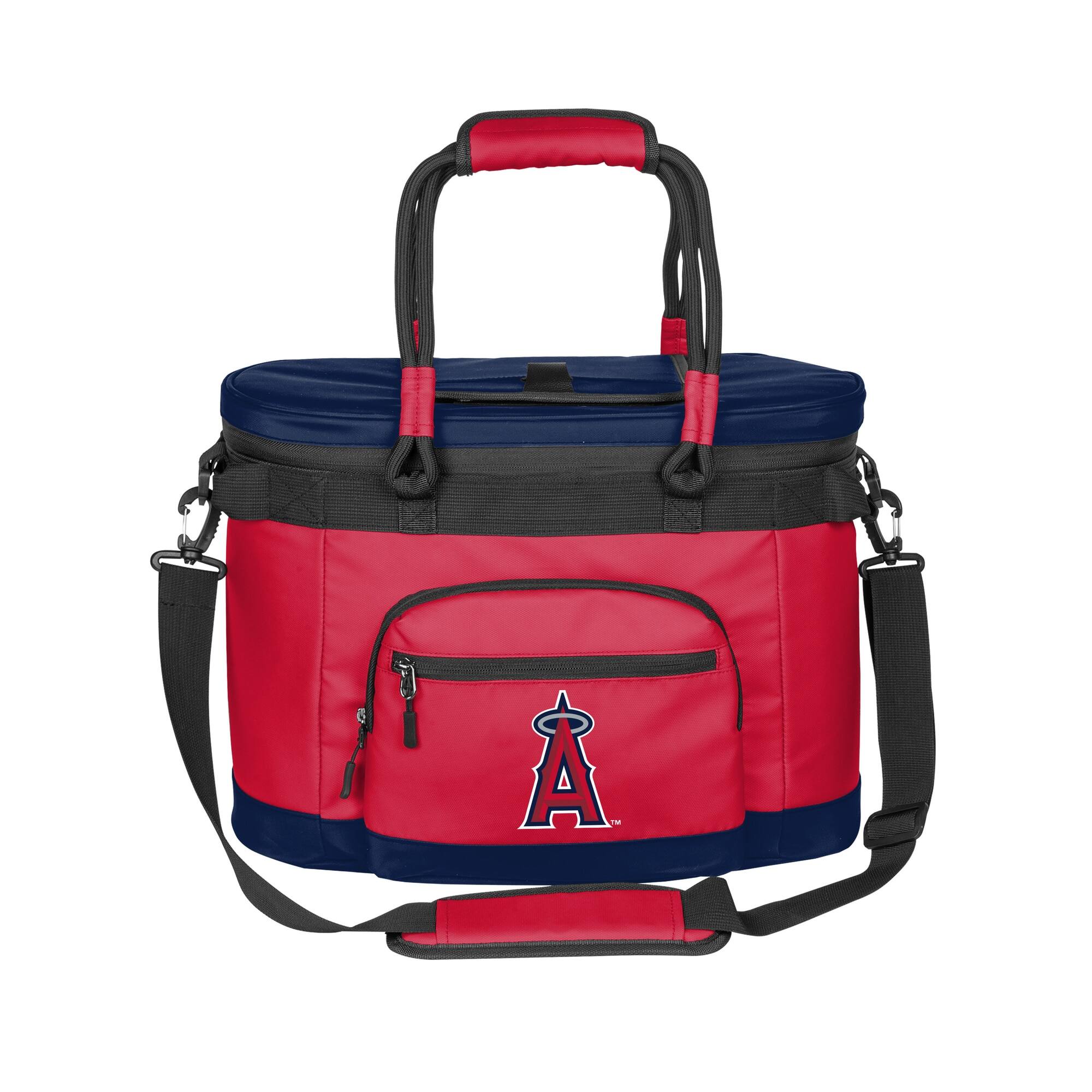 Front. Logo Brands - Los Angeles Angels 35 Can Flex Cooler - Red.
