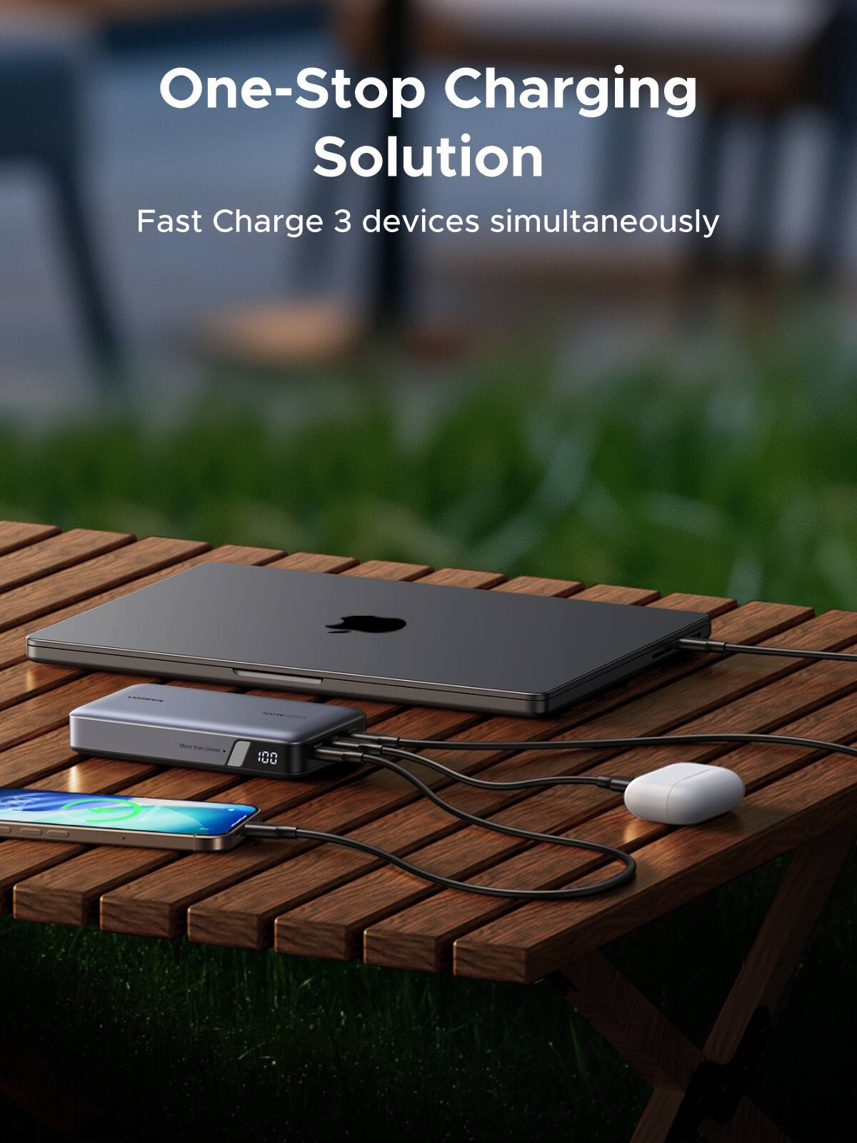 One-Stop Charging Solution  
Fast Charge 3 devices simultaneously